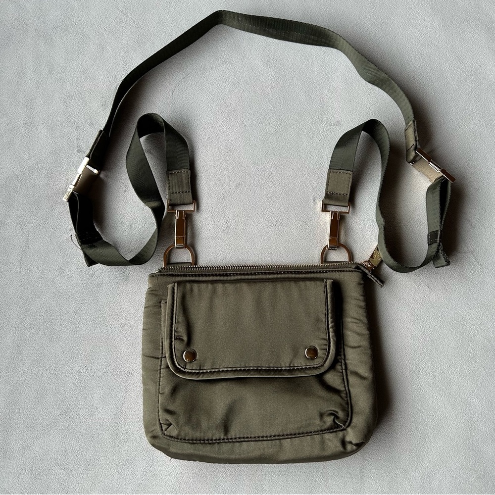 Steve Madden ~ Dark Green ~ Satin Crossbody Bag